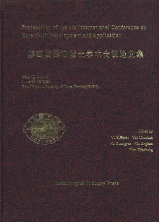 Proceedings of the 4th International Conference on Rare Earth Development and Application