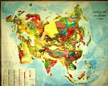 Geological Map of Asia and Europe (1: 5000 000)
