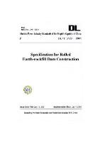 DL/T 5129-2001 Specification for Rolled Earth-rockfill Dam Construction