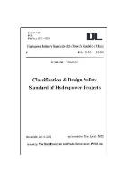 DL 5180-2003 Classification & Design Safety Standard of Hydropower Projects