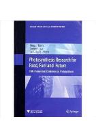 Photosynthesis Research for Food.Fuel and Future