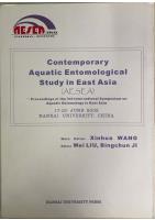 Contemporary Aquatic Entomological Study in East Asia -Proceedings